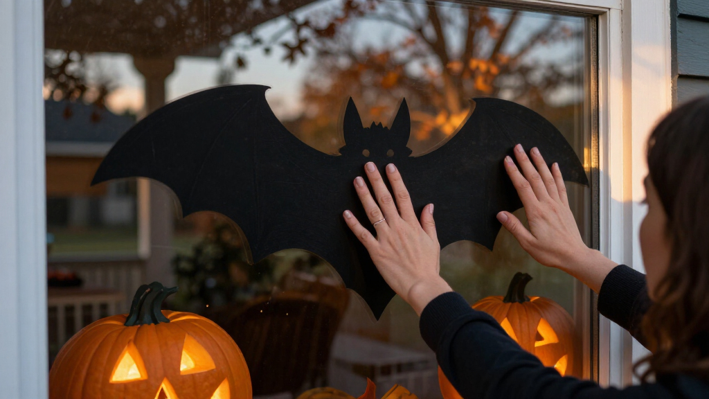 Halloween window silhouettes