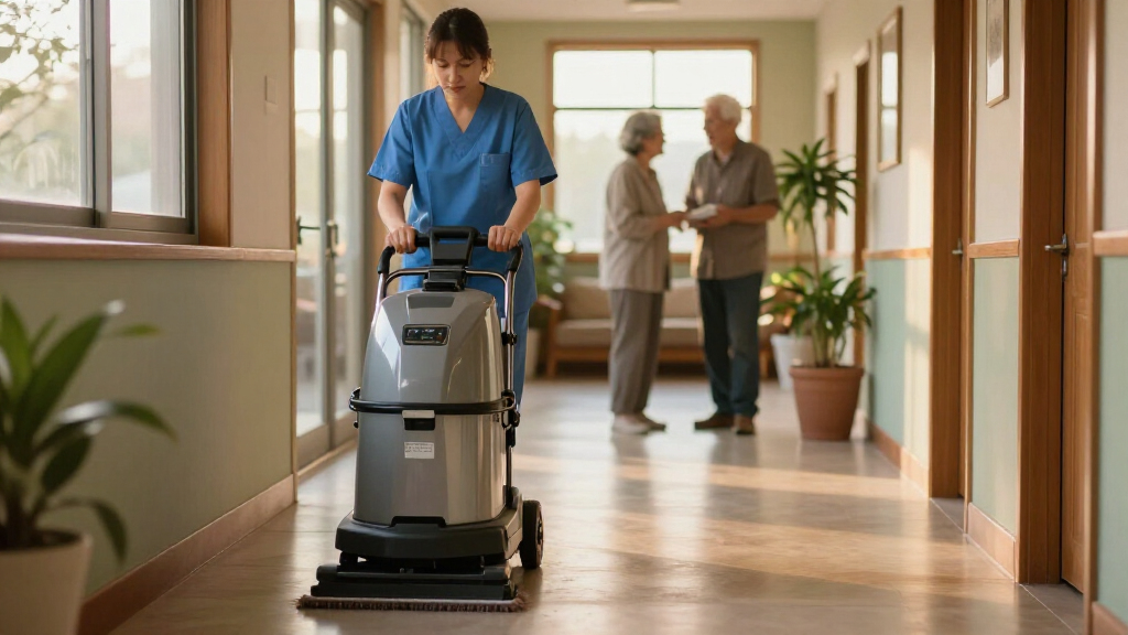 walk behind floor scrubber battery