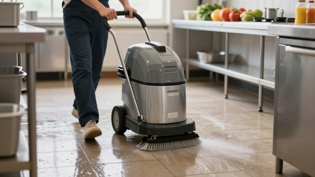 commercial floor scrubber machine small