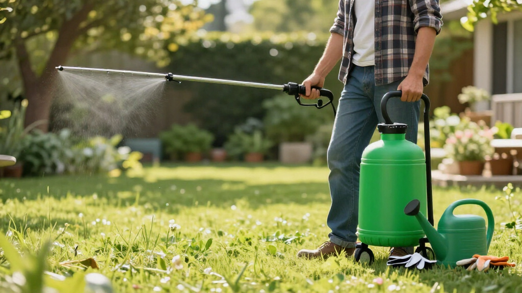 tow behind sprayer with boomless nozzle