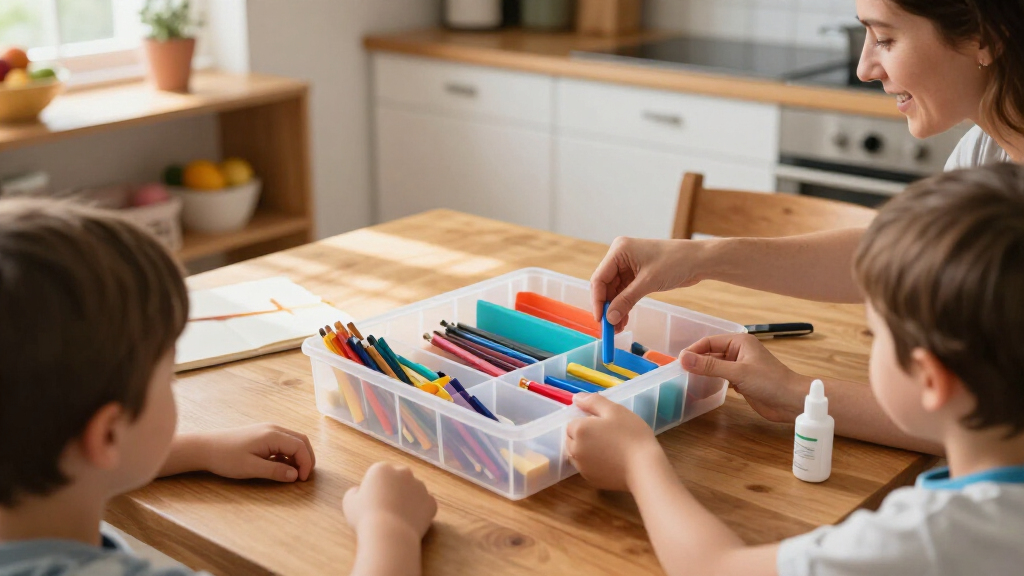 kids' school supplies organizer