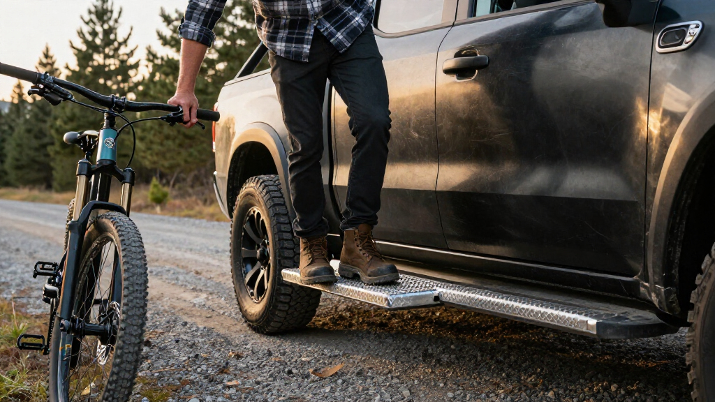 truck bed hitch steps