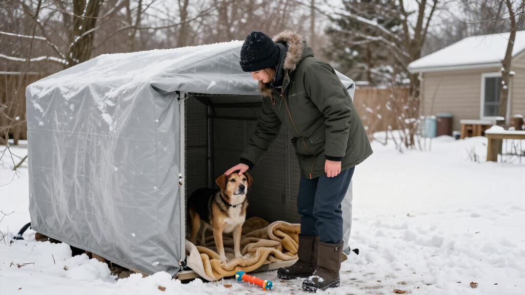 outdoor dog kennel for winter
