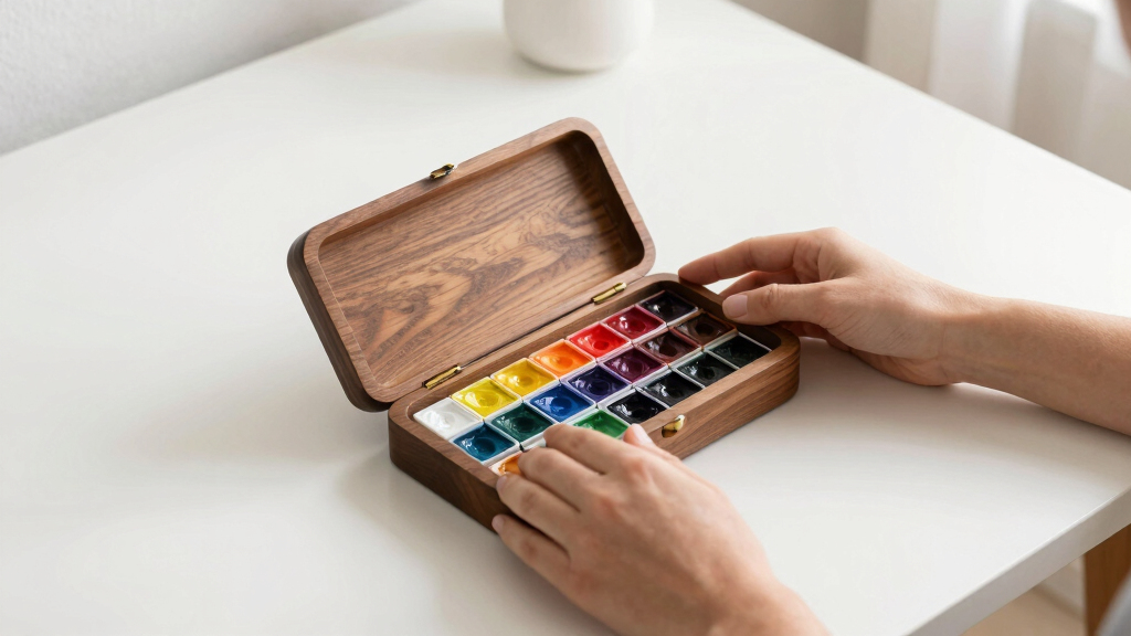 best watercolor set professional wooden box