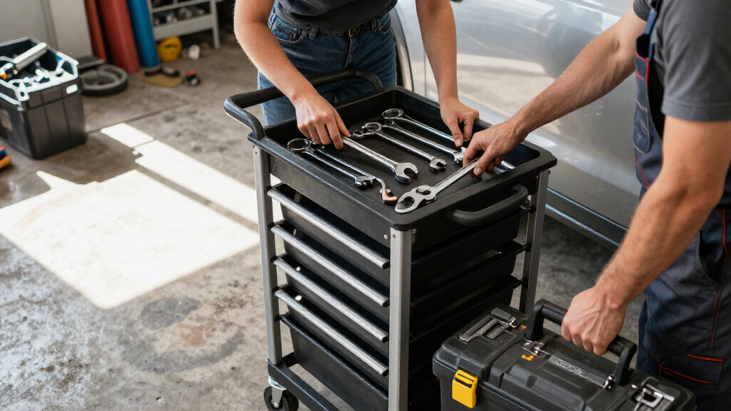 detailing cart with drawers