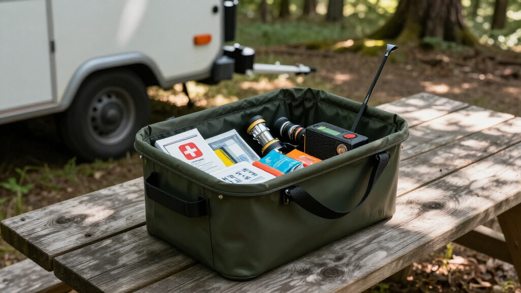 waterproof storage bin for emergency gear