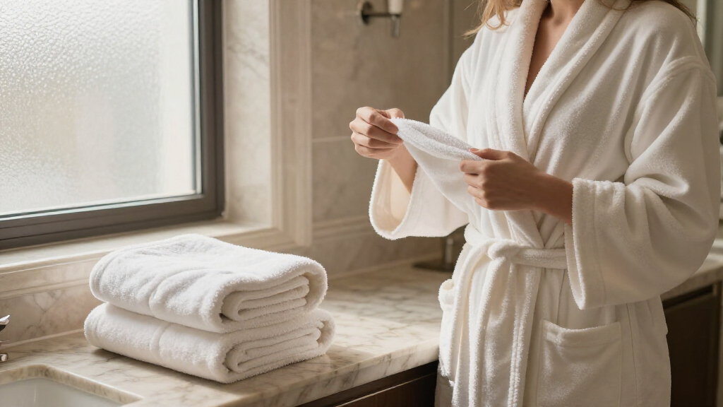 luxury bathrobe and towel sets
