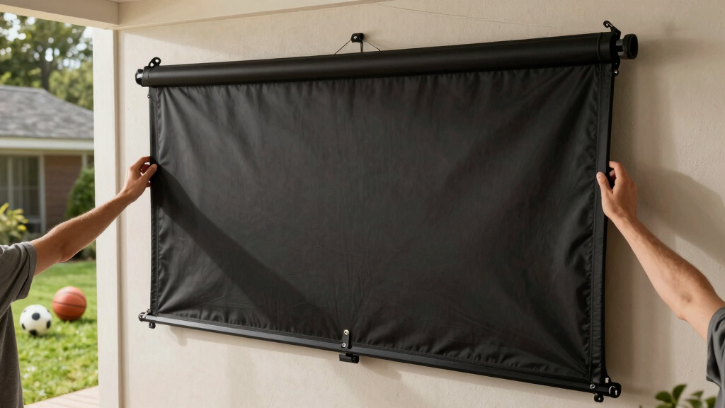 best 150 inch projector screen for backyard sports