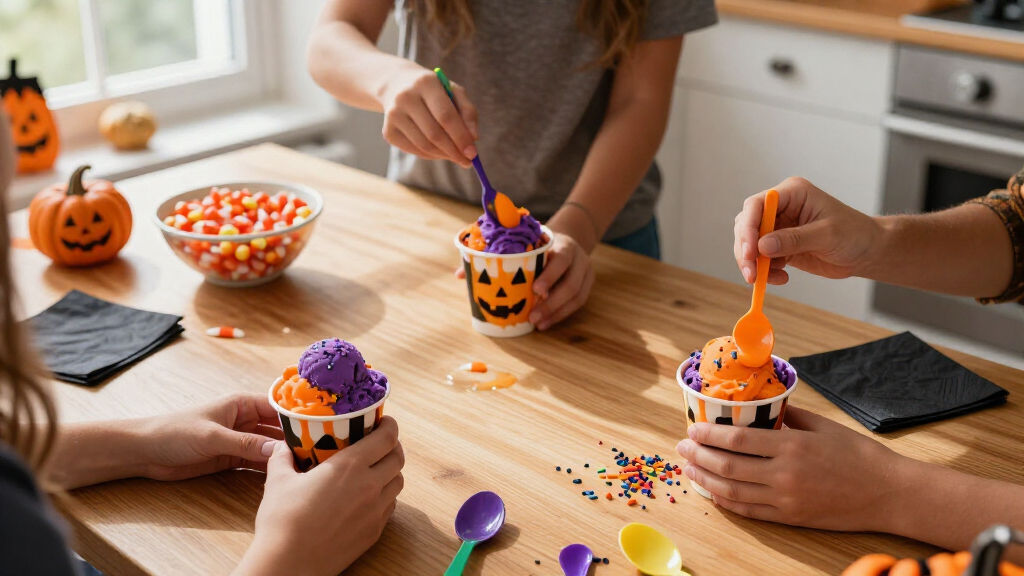Halloween ice cream party supplies