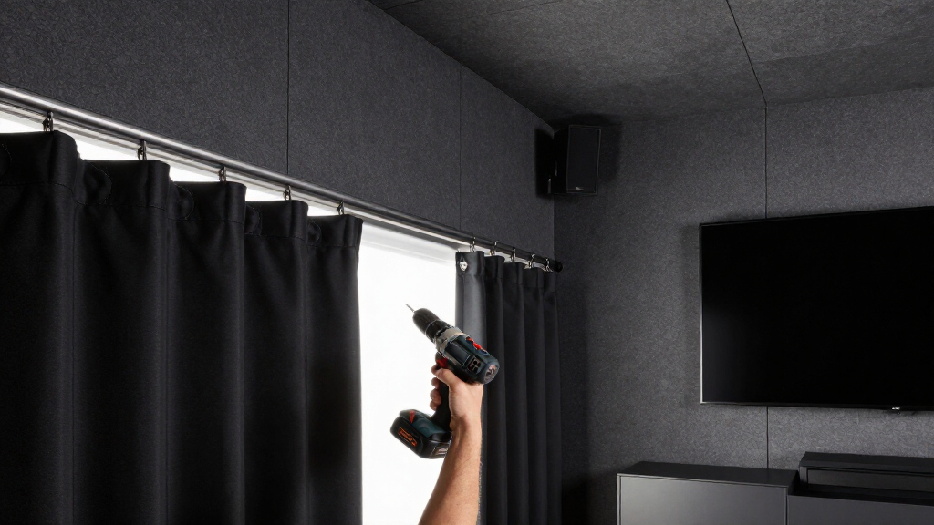 motorized curtain tracks for home theater