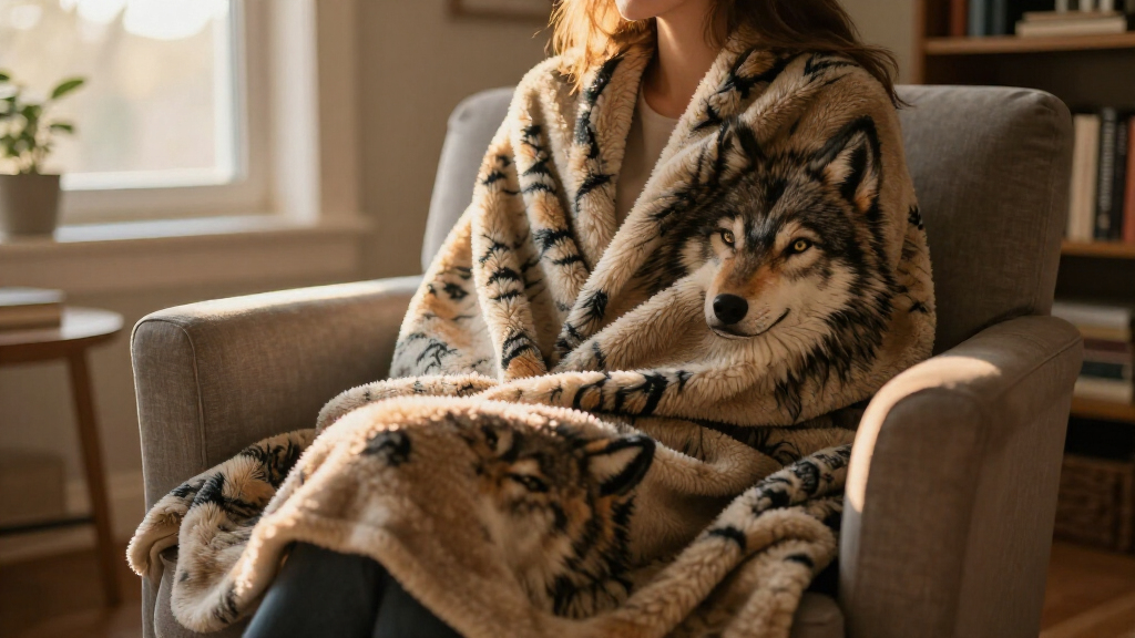 best wolf blanket oversized throw