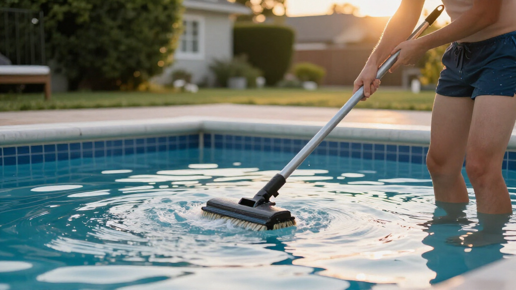 manual pool vacuum for algae