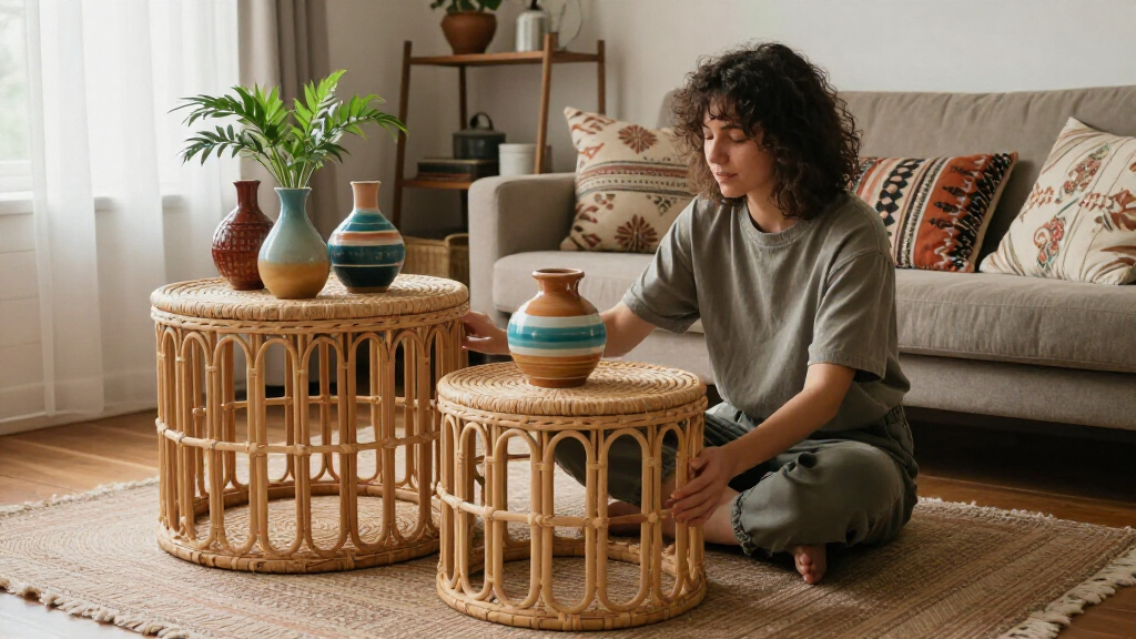 boho side table set