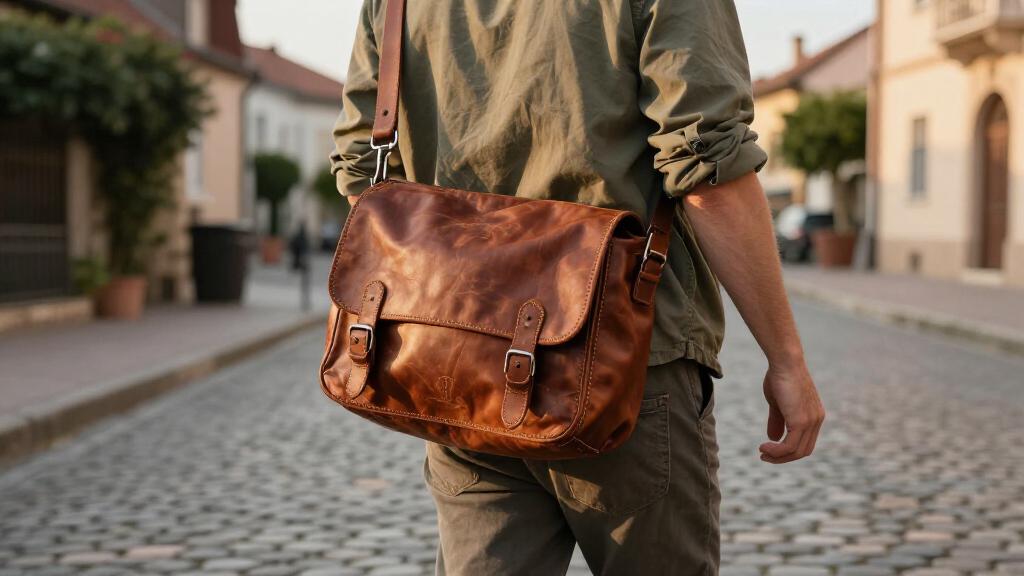 leather messenger bag for travel