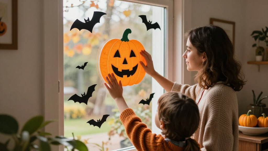 Halloween window clings