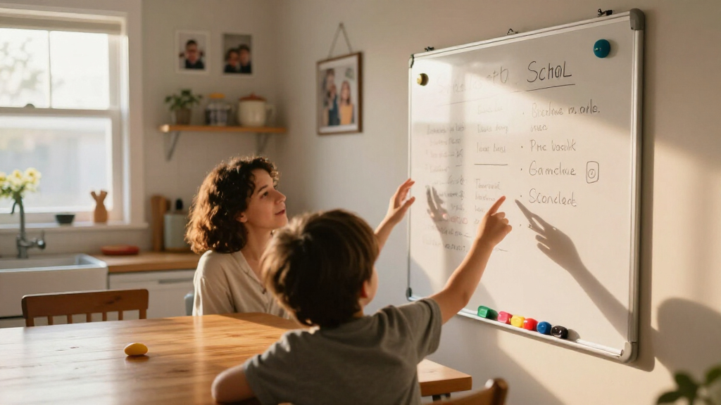 best whiteboard for co-parenting and school logistics