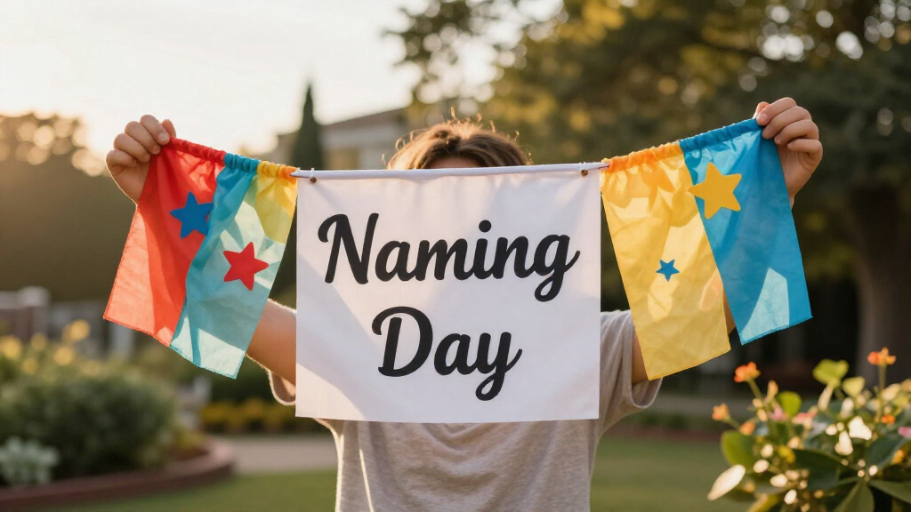 naming day banner personalized