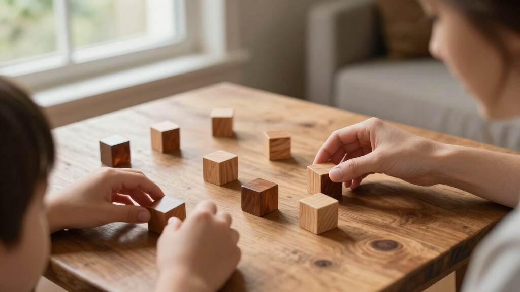 wooden lucent cubes