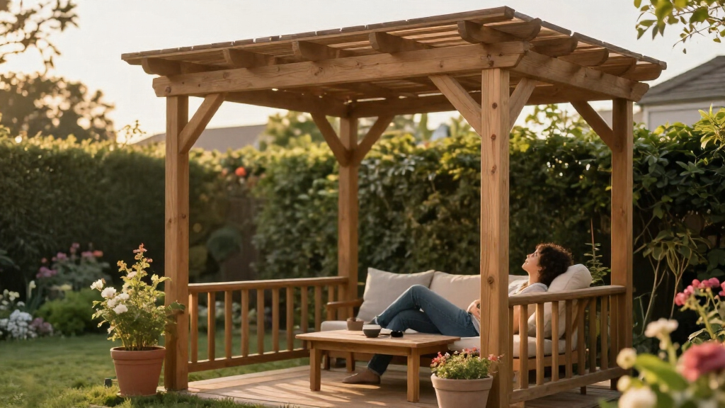 pergola kit for backyard shade