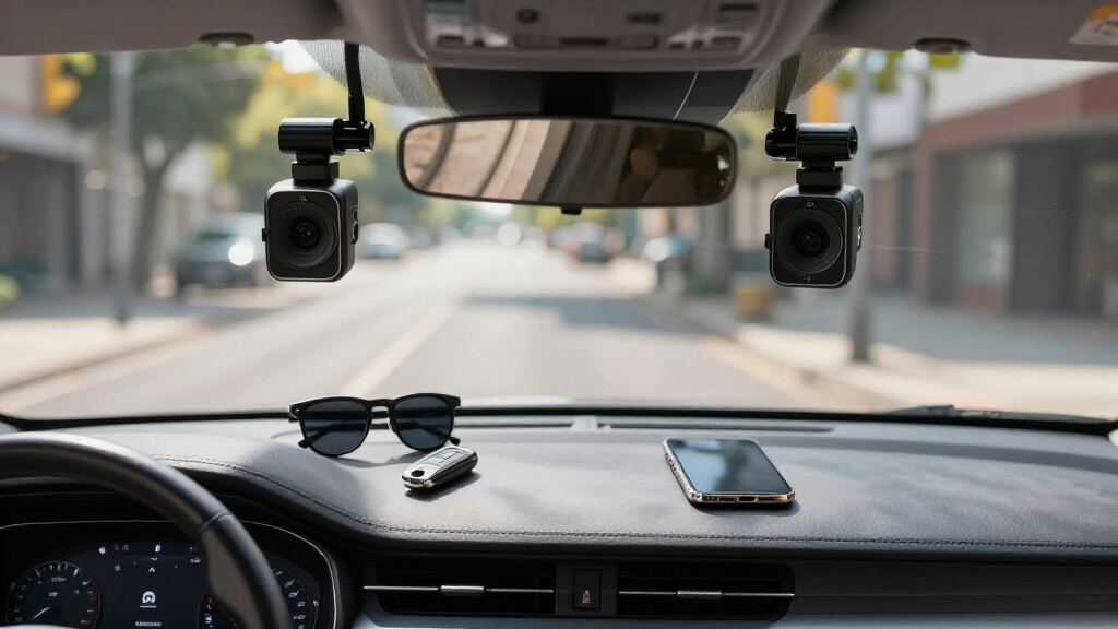 dual dash cams front and rear 4k