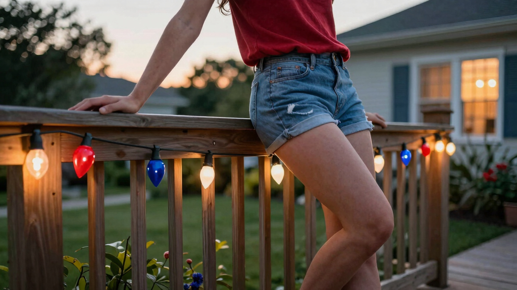 patriotic outdoor string lights