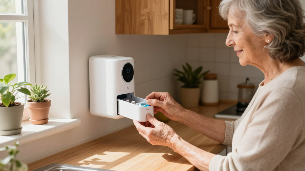 smart home medical pill dispenser locked automatic