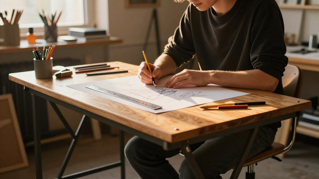 foldable drafting table