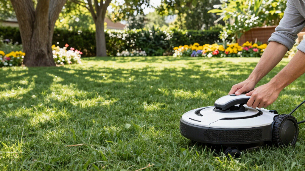 robot lawn mower for large yard