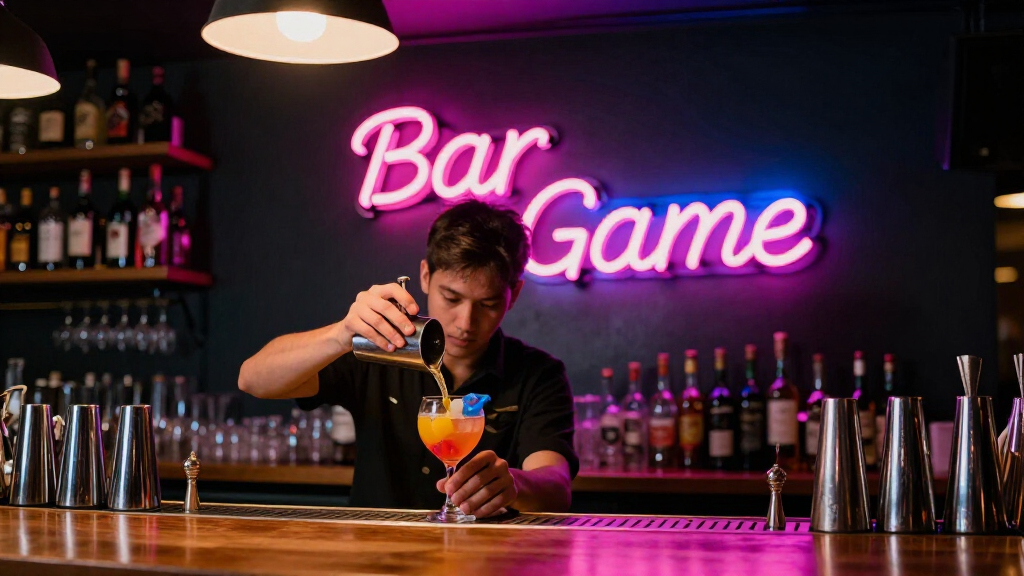 bar game neon sign large
