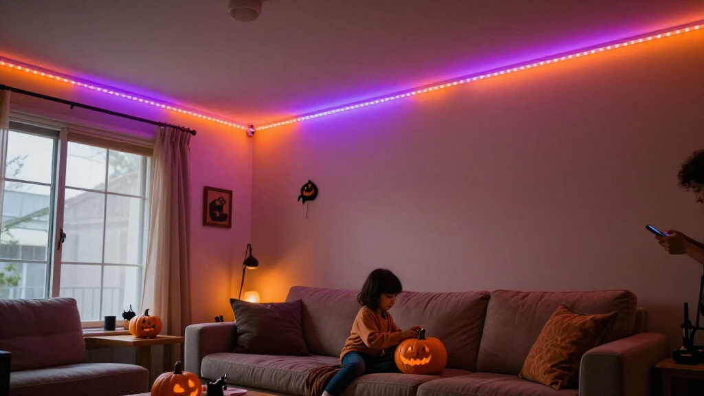 smart home Halloween light strips