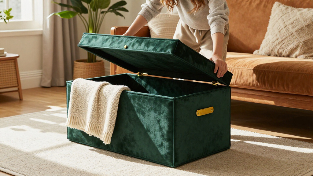 upholstered storage ottomans