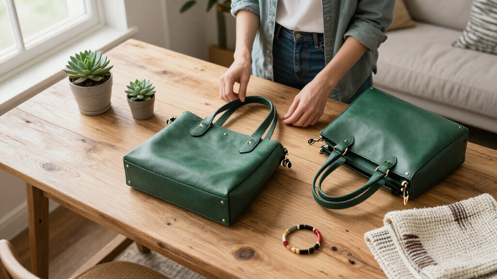 best green fashion accessories