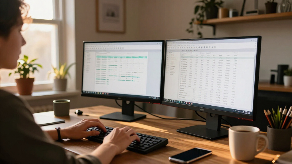 best dual monitor setup for bookkeeping office