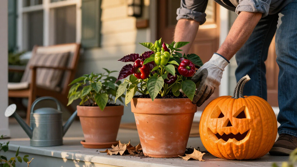 heat-tolerant halloween porch plants