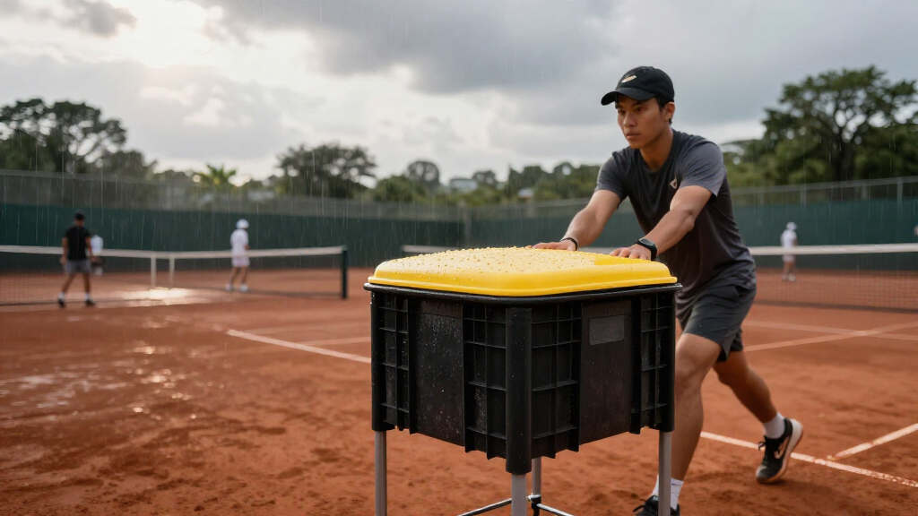 ball carts with lids for rainy tournaments