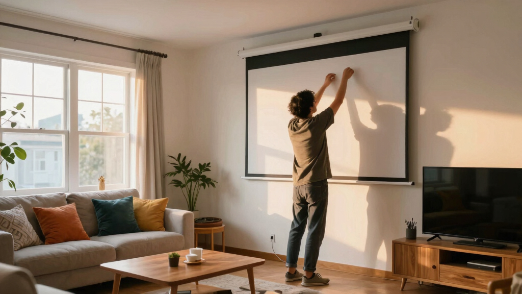 best projector screen for bright family room
