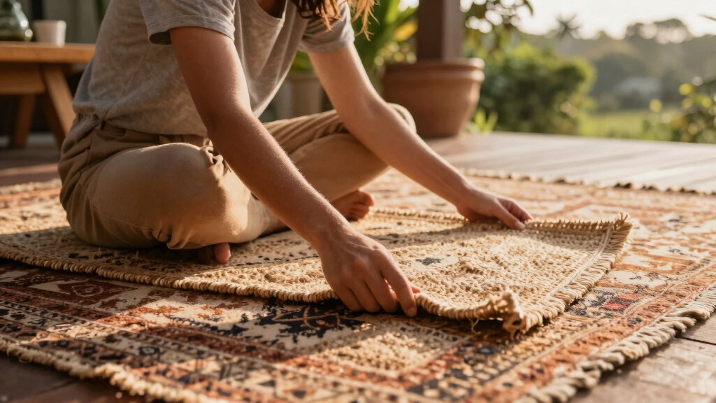 best outdoor rugs for layered patios