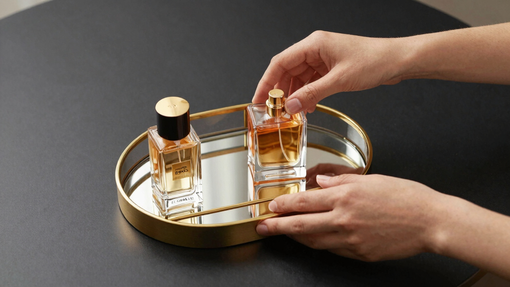 luxury perfume organizer tray