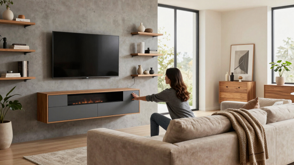 best fireplace media wall unit