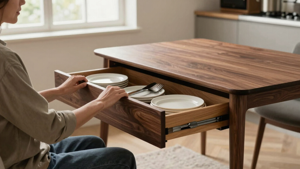 best compact dining set with hidden storage premium