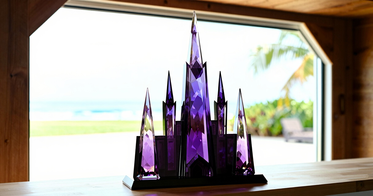 best premium amethyst cathedral decor large