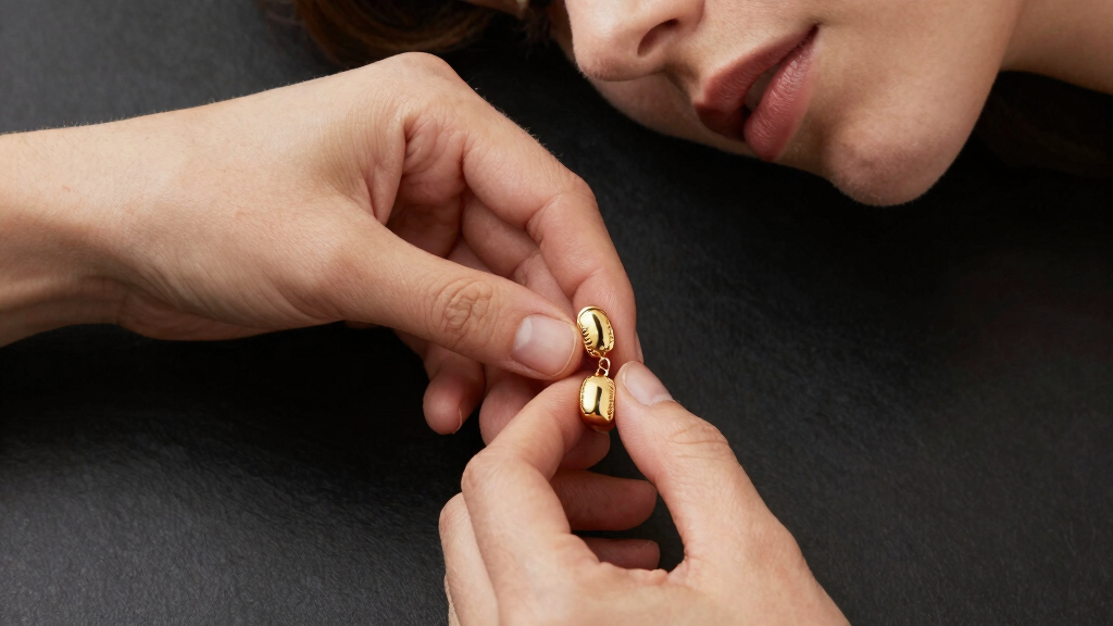 high end gold plated earrings