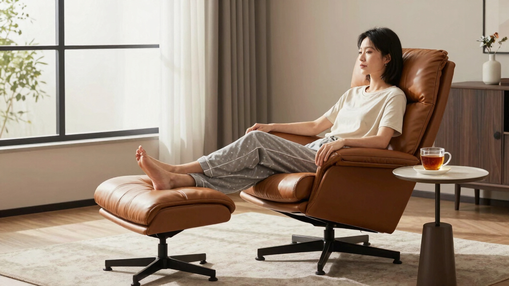 best premium reading chair with ottoman