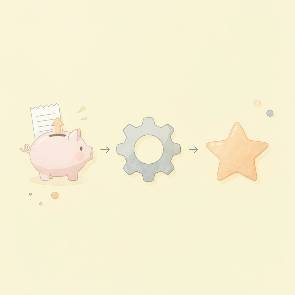 Three icons representing the three distinct tax mechanisms