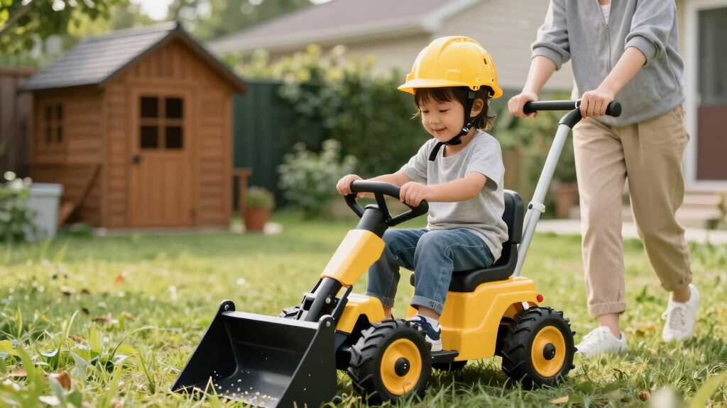 best electric ride on backhoe for kids