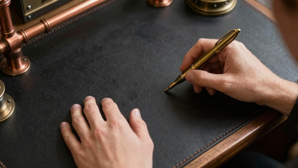 steampunk writing desk