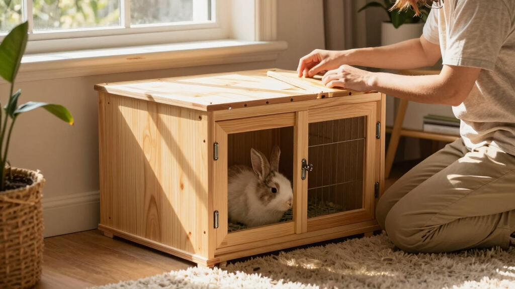 best rabbit litter box enclosure furniture