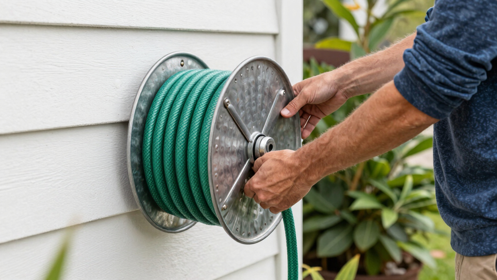 best wall mounted hose reel metal
