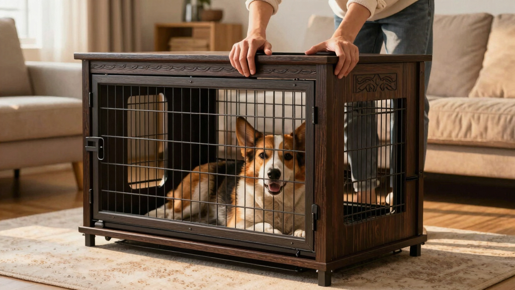 best heavy duty dog crate furniture style