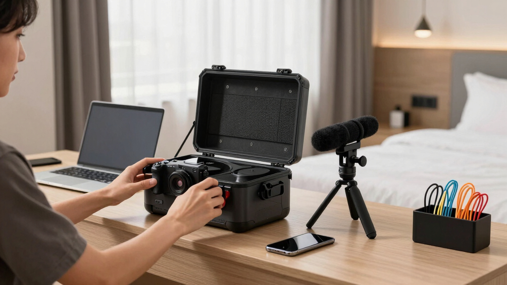 best portable creator kits for hotel room edits